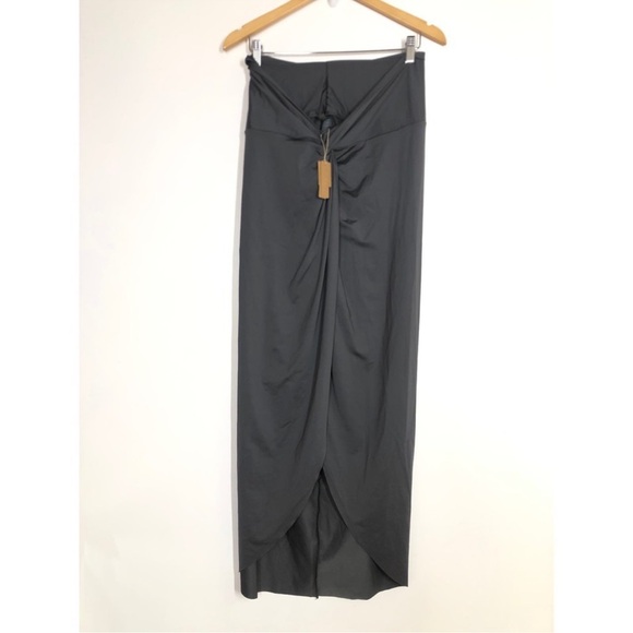 NWT SKIMS (Gunmetal) SWIM Sarong Skirt  size Large - Picture 2 of 7